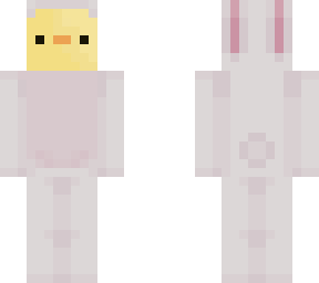 duck in a bunny onesie