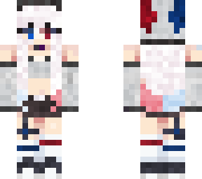 red and blue bunny girl
