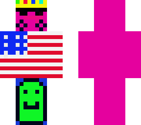 axolotl with america shirt and dream socks