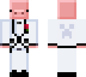pig in a white suit