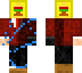 burger themed chess piece head