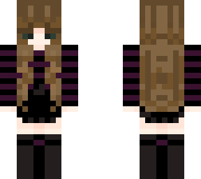 purple and black girl