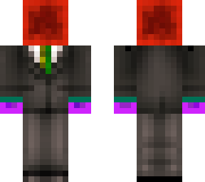 redstone head with cyan