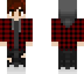 boy with red hoodie and brown hair