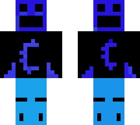 happy blue man