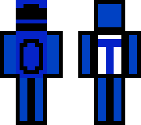 robot with a t on the back
