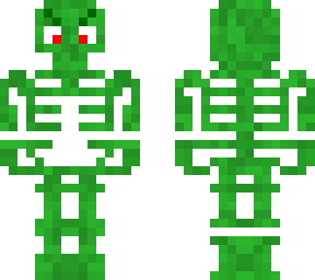 green ghostly skeleton