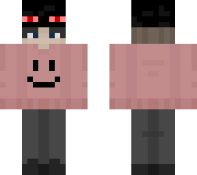 boy in red enderman hat
