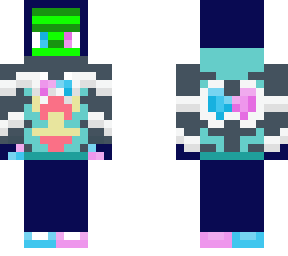 computer head hoodie with alternating sylveon strips (flattened)