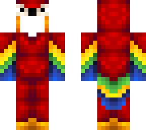 ob - red parrot onesie