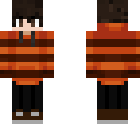 orange and black stripes hoodie