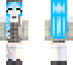 cutie blue hair girl