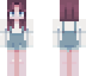 my minecraft character wearing short overalls 3