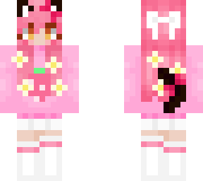 kc (in strawberry sweater outfit with daisies)