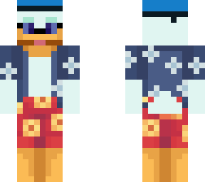 donald duck at beach