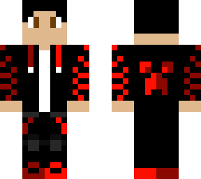 red & dark red creeper costume