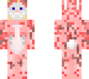 dirty bloody pink bunny onesie hockey mask torn