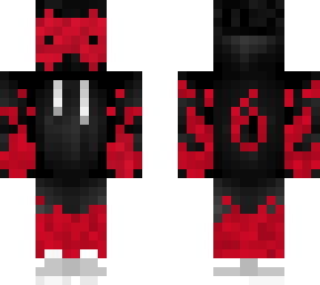 enderman with red flames