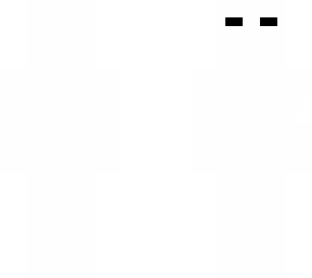 white with black eyes