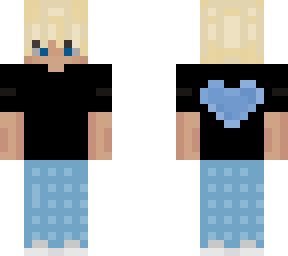 blue heart plaid