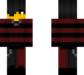 male - red and black stripe outfit
