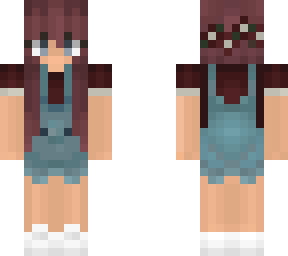 rose denim dungaree girl