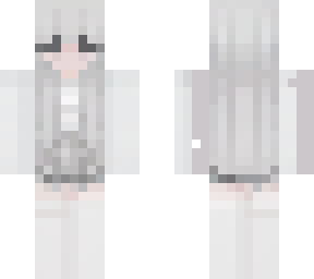 white hair snowy girl skin