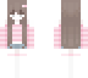 brown hair girl pink