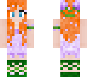 purple flower redhead