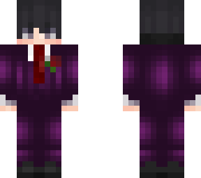 red purple suit