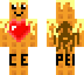 buttered peace, love, and happiness waffle.