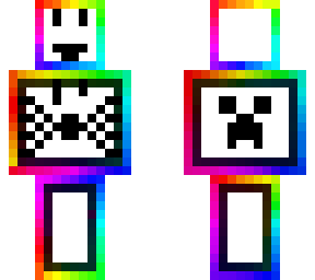 neon rainbow skin