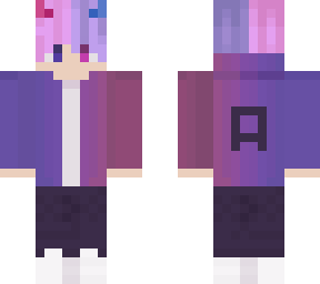 pink and purple faded boy