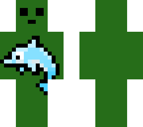 green dolphin pixelart