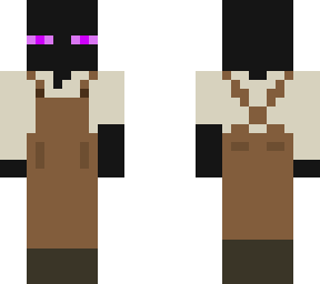 simple enderman in overalls