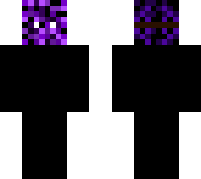 the black with a purple mask