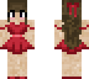 cute girl red summer dress