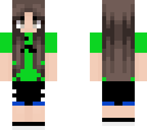 girl with green shirt and brown hair