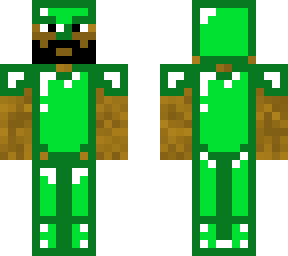 man in emerald armor
