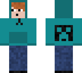 minecraft gamer cyan sweater boy