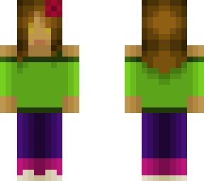 girl with green shirt