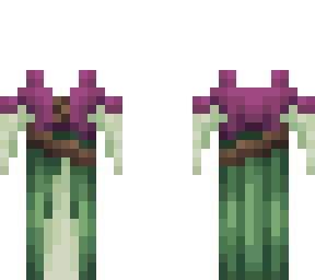 medieval witch dress ob 1.0 purple and green