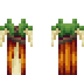 medieval witch dress ob 1.2 green and orange