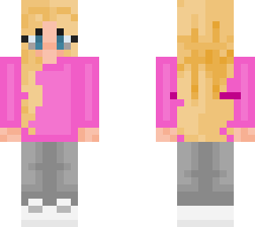 girl w/ pink shirt + sweatpants