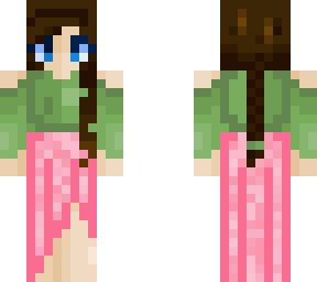 renfair girl (pink & green)