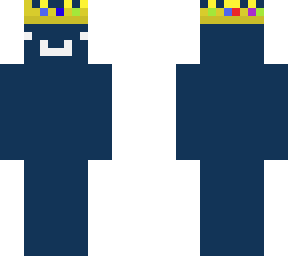 blue man with crown