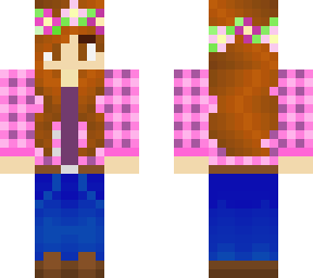 pink plaid flower girl