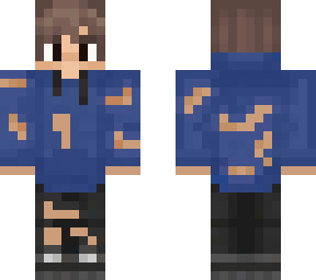 blue hoodie teen ripped