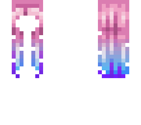 curly ombre hb pink to blue