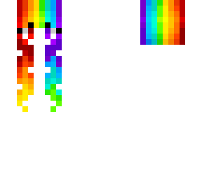 female hb - long neon rainbow